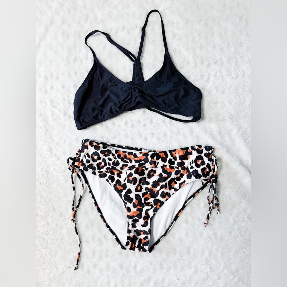 AMAZON Leopard 2 pc Strappy Bikini Set NEVER WORN